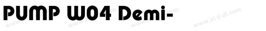 PUMP W04 Demi字体转换